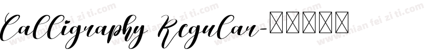 Calligraphy Regular字体转换